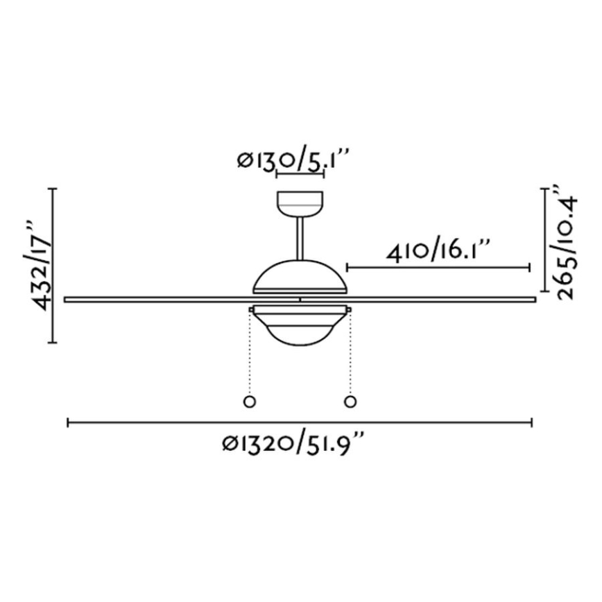 FARO 33192 - Mennyezeti ventilátor MANILA 2xE14/40W/230V