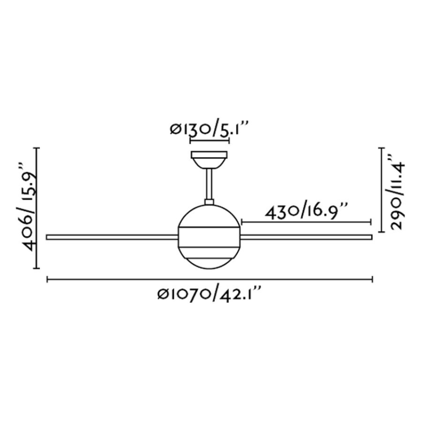 FARO 33347 - Mennyezeti ventilátor HONOLULU 1xG9/9W/230V