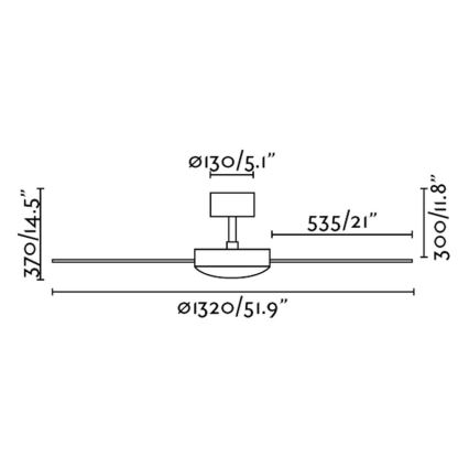 FARO 33351 - Mennyezeti ventilátor MALLORCA