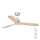FARO 33373DC - Mennyezeti ventilátor LANTAU fa/matt króm á. 132 cm + távirányítás