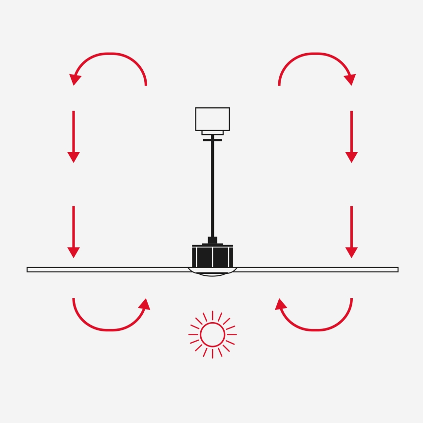 FARO 33398WT - Mennyezeti ventilátor JUST FAN M, átmérő 128 cm, barna/sárgaréz, Wi‑Fi (Tuya) + távirányító