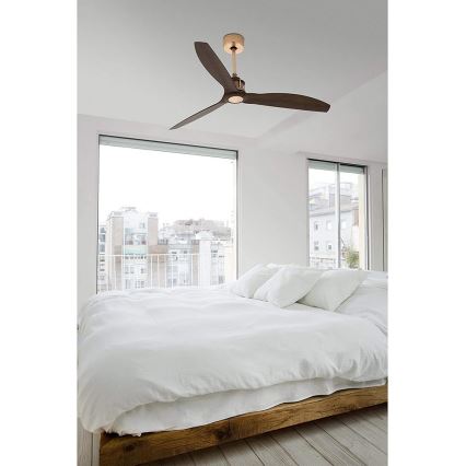 FARO 33399 - Mennyezeti ventilátor JUST FAN barna/réz