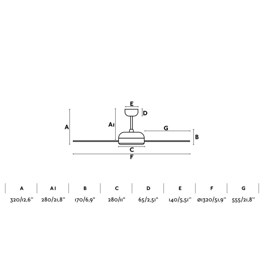 FARO 33420 - Mennyezeti ventilátor NOVA fehér/barna