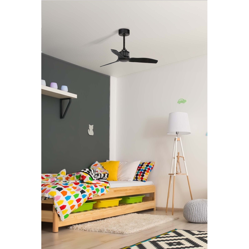 FARO 33424WT - Mennyezeti ventilátor JUST FAN S, átmérő 81 cm, fekete, Tuya Wi‑Fi + távirányító
