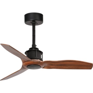 FARO 33425WT - Mennyezeti ventilátor JUST FAN S átm. 81 cm barna/fekete Wi‑Fi Tuya + távirányító