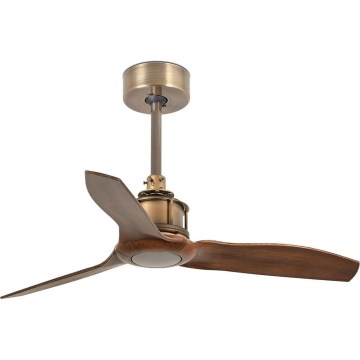 FARO 33428WT - JUST FAN S mennyezeti ventilátor, Ø 81 cm, barna/sárgaréz kivitel, Wi‑Fi Tuya + távirányító