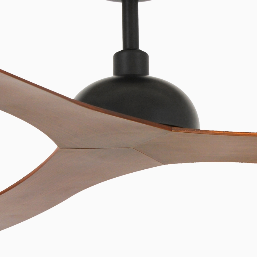 FARO 33447WT - Mennyezeti ventilátor GOTLAND L barna/fekete átm. 132 cm Wi-Fi Tuya + távirányítás