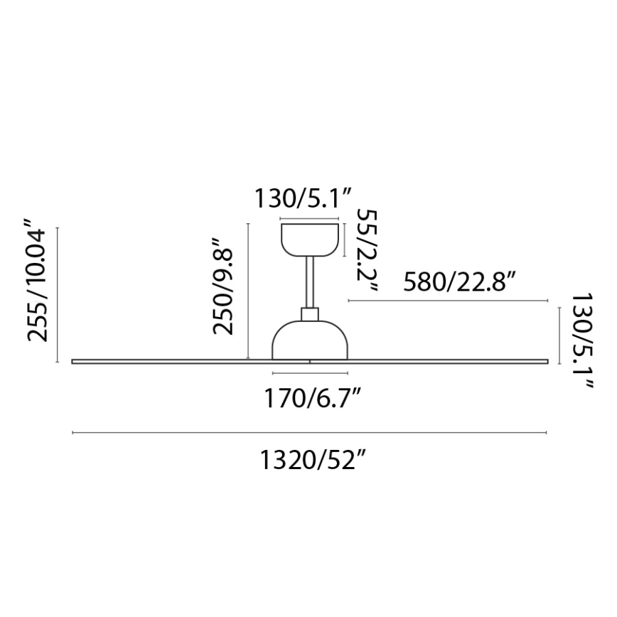 FARO 33447WT - Mennyezeti ventilátor GOTLAND L barna/fekete átm. 132 cm Wi-Fi Tuya + távirányítás