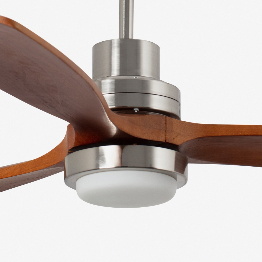 FARO 33463DC - LED Mennyezeti ventilátor LANTAU LED/12W/230V fa/matt króm á. 168 cm + távirányító