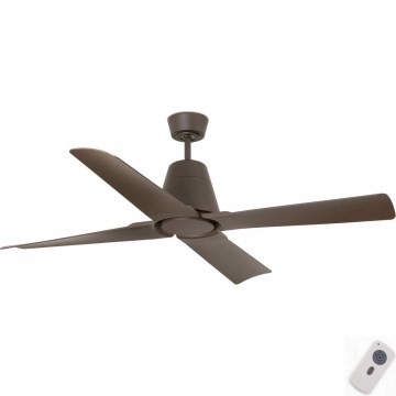 FARO 33490 - Mennyezeti ventilátor TYPHOON IP44 barna + távirányítás