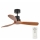 FARO 33517DC - Mennyezeti ventilátor MINI LANTAU fa/fekete + távirányító