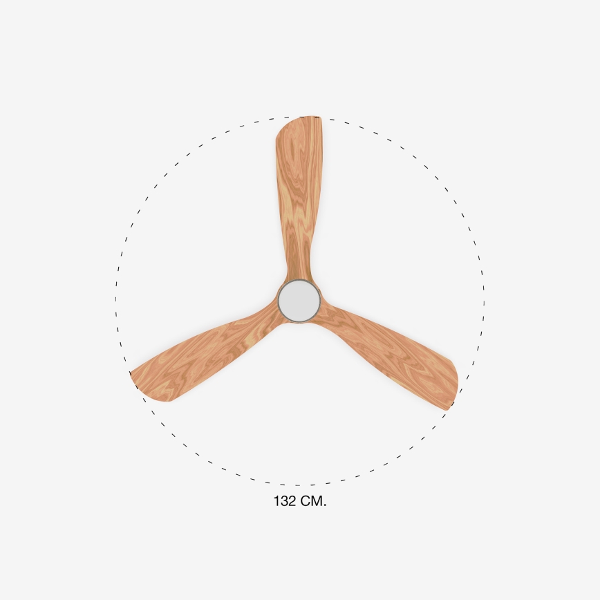 FARO 33560DC - LED Mennyezeti ventilátor LANTAU LED/15W/230V fa/króm á.132 cm + távirányítás