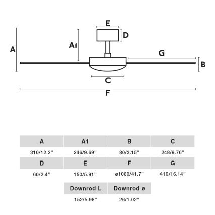 FARO 33603DC - Mennyezeti ventilátor MINI MALLORCA S barna/fehér á. 106 cm + távirányítás