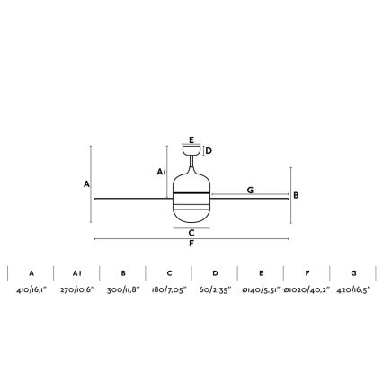 FARO 33606 - Mennyezeti ventilátor CEBU 2xE14/8W/230V