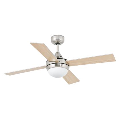FARO 33699 - Mennyezeti ventilátor MINI ICARIA 2xE14/8W/230V matt króm/szürke