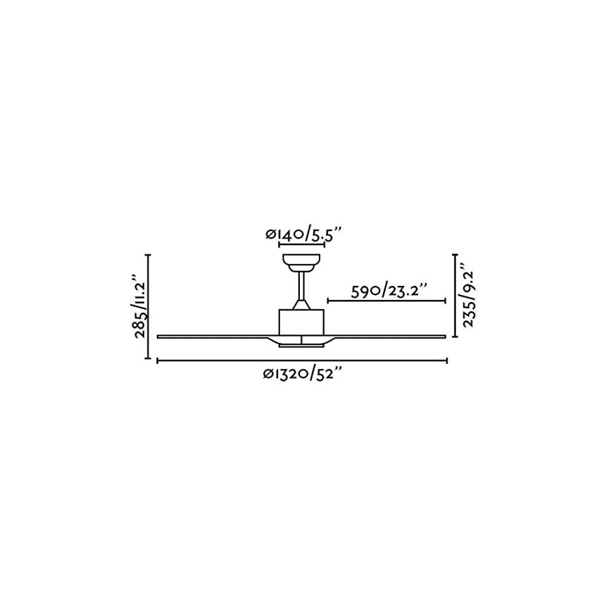 FARO 33750 - Mennyezeti ventilátor LUZON fehér