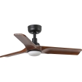 FARO 33806WT1S - LED fényerőszabályozható mennyezeti ventilátor HEYWOOD S LED/10W/230V 2700/3000/4000K átm. 90 cm fa/fekete Wi‑Fi Tuya + távirányító
