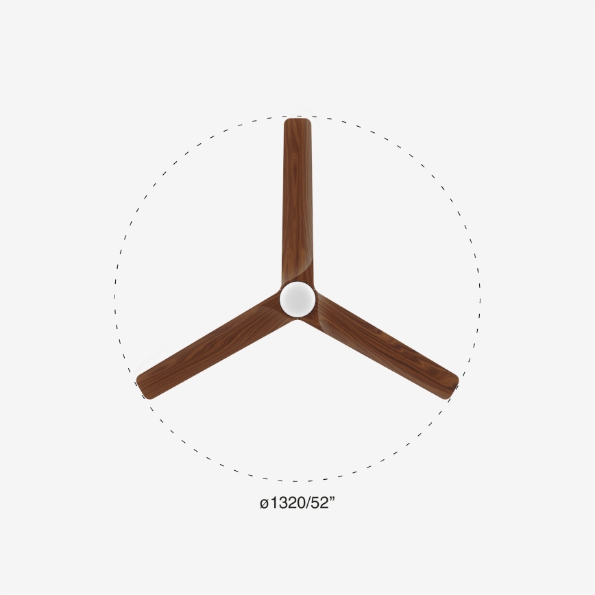 FARO 33809-1TW - HEYWOOD LED fényerőszabályozható ventilátor LED/10W/230V 2700/3000/4000K átmérő 132 cm + távirányító