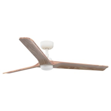 FARO 33810-1TW - LED Dimmelhető mennyezeti ventilátor HEYWOOD L LED/10W/230V 2700/3000/4000K fa/fehér átm. 132 cm + távirányító
