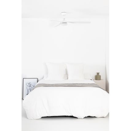 FARO 33814WT1S - LED fényerőszabályozható mennyezeti ventilátor PUNT M LED/18W/230V 2700/3000/4000K Ø132 cm fehér Wi-Fi Tuya + távirányító