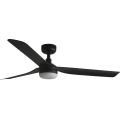 FARO 33815WT-21 - LED-fényerőszabályozható mennyezeti ventilátor PUNT M LED/18W/230V 2700/3000/4000K fekete átm. 132 cm Wi-Fi Tuya + távirányító