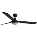 FARO 33815WT1S - LED dimmelhető mennyezeti ventilátor PUNT M LED/18W/230V 2700/3000/4000K Ø 132 cm fekete Tuya Wi‑Fi + távirányító