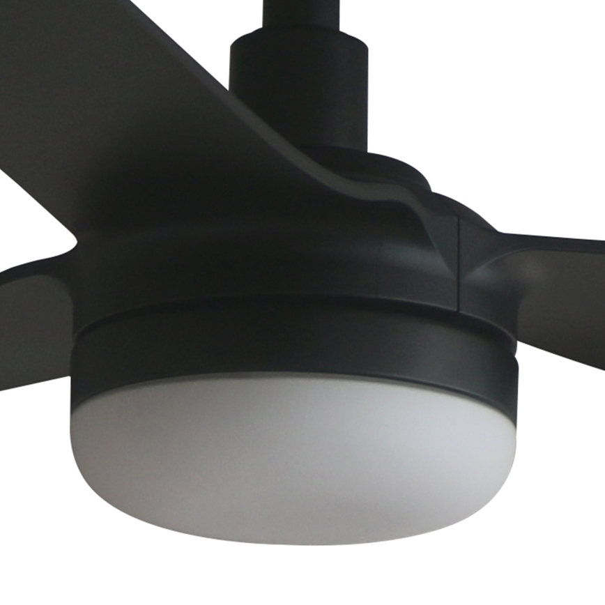 FARO 33815WT1S - LED dimmelhető mennyezeti ventilátor PUNT M LED/18W/230V 2700/3000/4000K Ø 132 cm fekete Tuya Wi‑Fi + távirányító