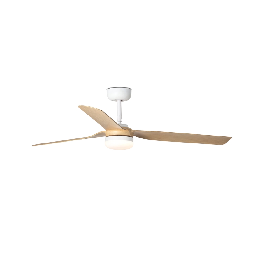 FARO 33816WT-20 - LED-fényerőszabályozható mennyezeti ventilátor PUNT M LED/18W/230V barna/fehér átmérő 132 cm Wi-Fi Tuya + távirányító