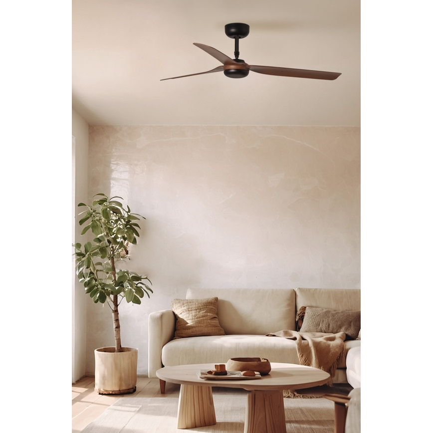 FARO 33817WT - Mennyezeti ventilátor PUNT M barna/fekete átm. 132 cm Wi-Fi Tuya + távirányítás