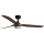 FARO 33817WT1S - LED dimmelhető mennyezeti ventilátor PUNT M LED/18W/230V 2700/3000/4000K átmérő 132 cm barna/fekete Wi-Fi Tuya + távirányító