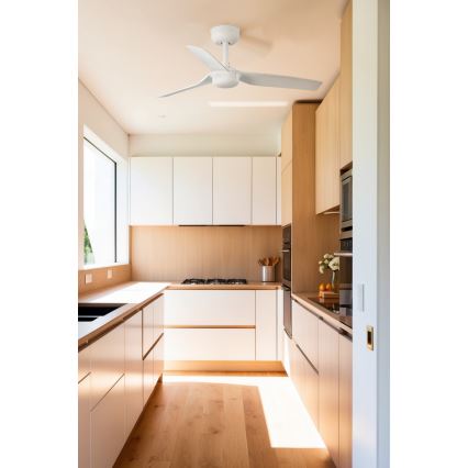 FARO 33820WT - Mennyezeti ventilátor MINI PUNT S fehér átm. 90 cm Wi-Fi Tuya + távirányítás