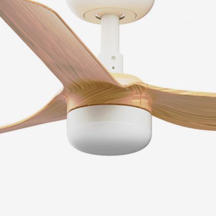 FARO 33821-1TW - Dimmelhető LED mennyezeti ventilátor MINI PUNT LED-del/10W 2700/3000/4000K fa/fehér Ø 90 cm + távirányító