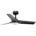 FARO 33825WT1S - dimmelhető LED mennyezeti ventilátor HEY S LED/10W/230V 2700/3000/4000K, átm. 90 cm, fekete, Tuya Wi‑Fi + távirányító