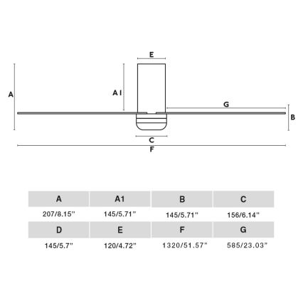 FARO 33828WT - Mennyezeti ventilátor PUNT TUB M fehér átm. 132 cm Wi-Fi Tuya + távirányítás