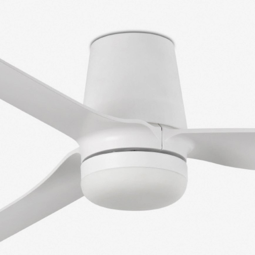 FARO 33828WT1S - Dimmelhető LED mennyezeti ventilátor PUNT TUB M LED/18W/230V 2700/3000/4000K átmérő 132 cm fehér Tuya Wi‑Fi + távirányító