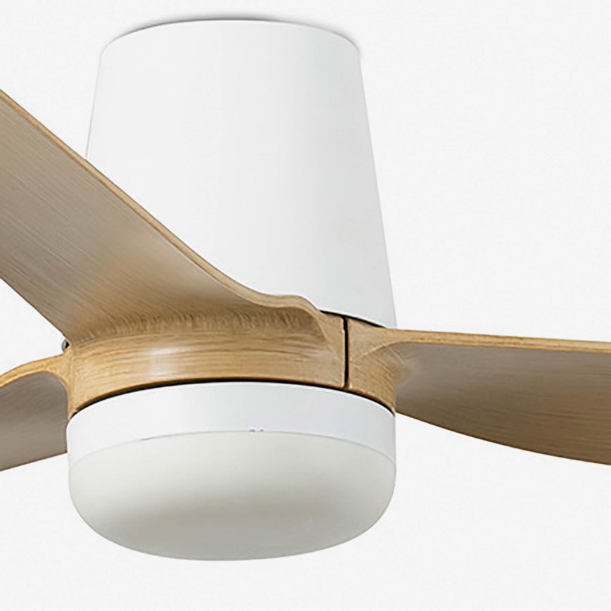 FARO 33829-1TW - LED dimmelhető mennyezeti ventilátor PUNT TUB M LED/18W/230V 2700/3000/4000K átm. 130 cm fehér/barna+ távirányító