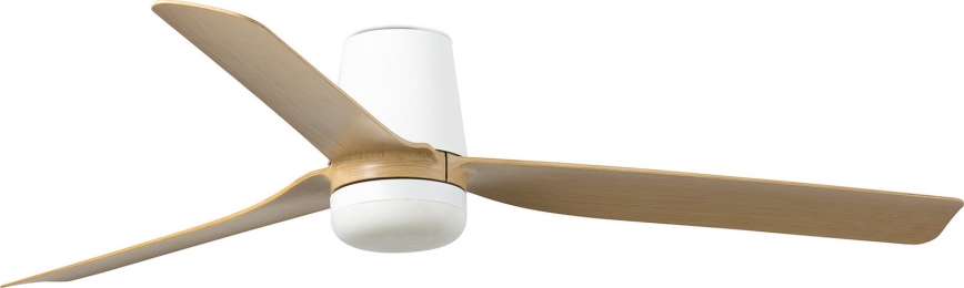 FARO 33829WT-1TW - LED Dimmelhető mennyezeti ventilátor PUNT TUB M LED/18W/230V 3000/4200/6500K barna/fehér átm. 132 cm Wi-Fi Tuya + távirányítás