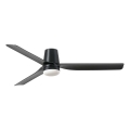 FARO 33830WT1S - LED dimmelhető mennyezeti ventilátor PUNT TUB M LED/18W/230V 2700/3000/4000K átm. 132 cm fekete Wi-Fi Tuya + távirányító
