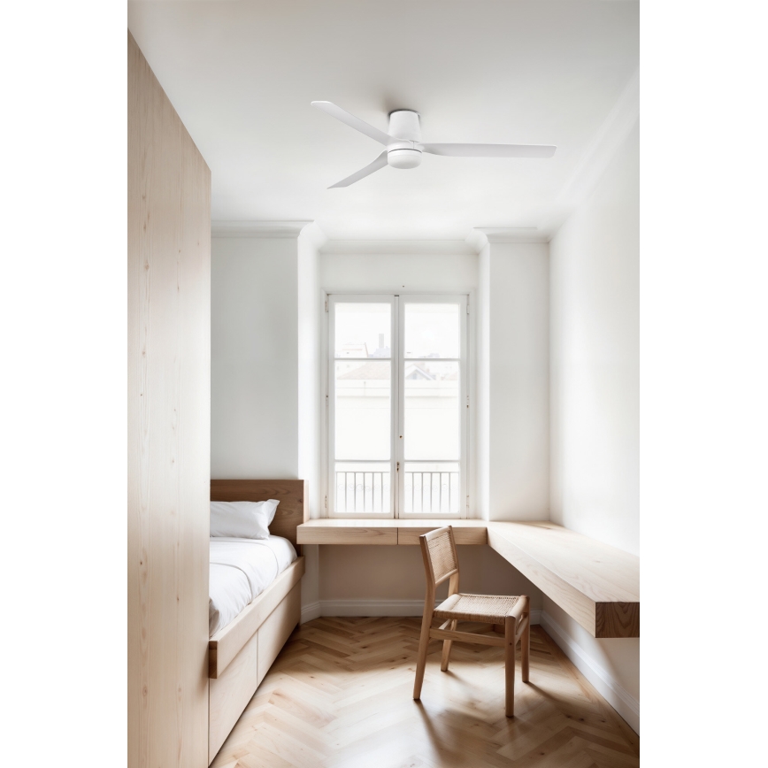FARO 33832-1TW - LED dimmelhető mennyezeti ventilátor MINI PUNT TUB LED-del/10W/230V 2700/3000/4000K átm. 90 cm fehér + távirányító