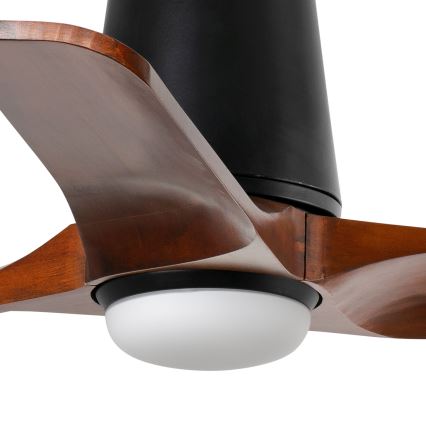 FARO 33837-1TW - LED dimmelhető mennyezeti ventilátor HEYWOOD TUB S LED/10W/230V 2700/4000/6000K fenyő/fekete átmérő 90 cm + távirányító