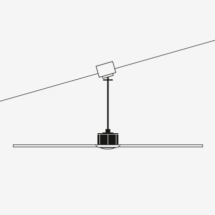 FARO 34100 - Mennyezeti ventilátor MILOS fekete + távirányítás