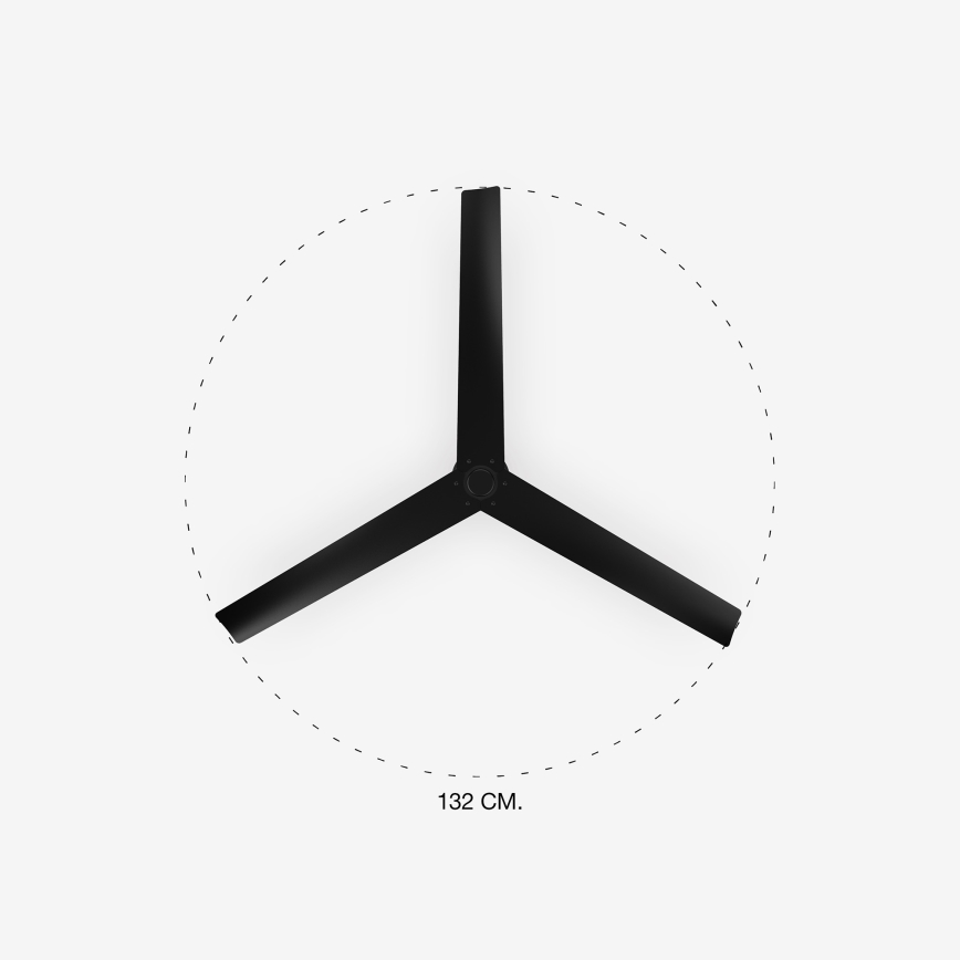 FARO 34100 - Mennyezeti ventilátor MILOS fekete + távirányítás