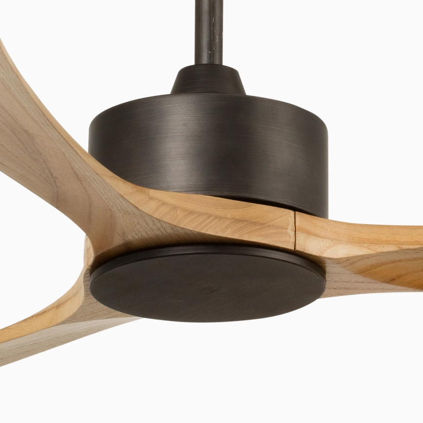 FARO 34200WPA - KAUAI XXL mennyezeti ventilátor fa/fekete átmérő 240 cm SMART + távirányító