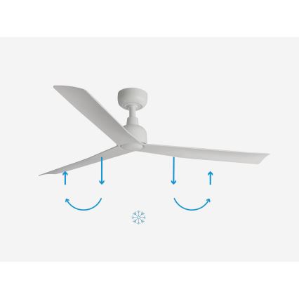 FARO 34274 - Mennyezeti ventilátor MARINE M fehér átm. 125 cm IP44 + távirányítás