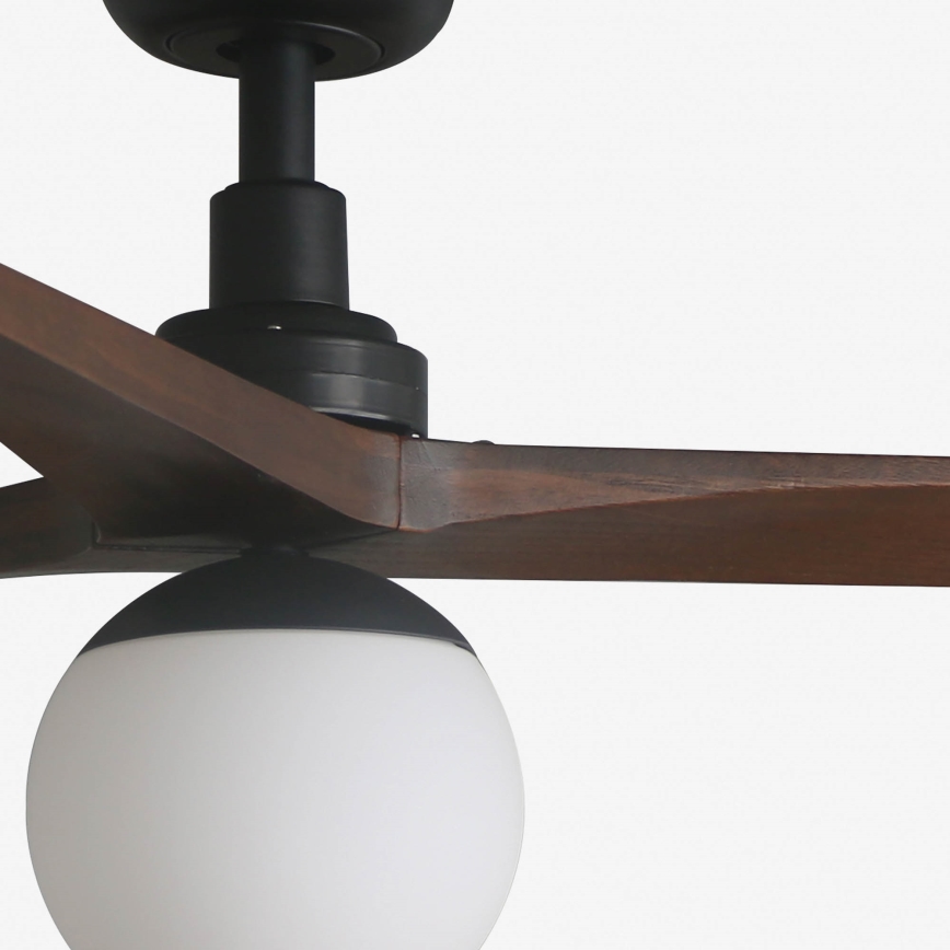 FARO 34276-11L - Mennyezeti ventilátor KLIM L 1xE27/15W/230V dió/fekete átm. 150 cm + távirányítás