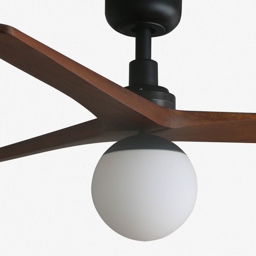 FARO 34277-11L - Mennyezeti ventilátor KLIM M 1xE27/15W/230V dió/fekete átm. 125 cm + távirányítás