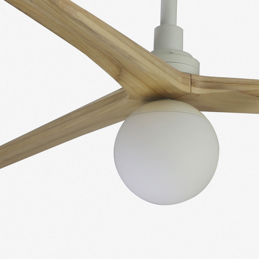 FARO 34279-11L - Mennyezeti ventilátor KLIM L 1xE27/15W/230V tölgy/fehér átm. 150 cm + távirányítás