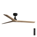 FARO 34283 - Mennyezeti ventilátor KLIM M fenyő/fekete átm. 125 cm + távirányítás