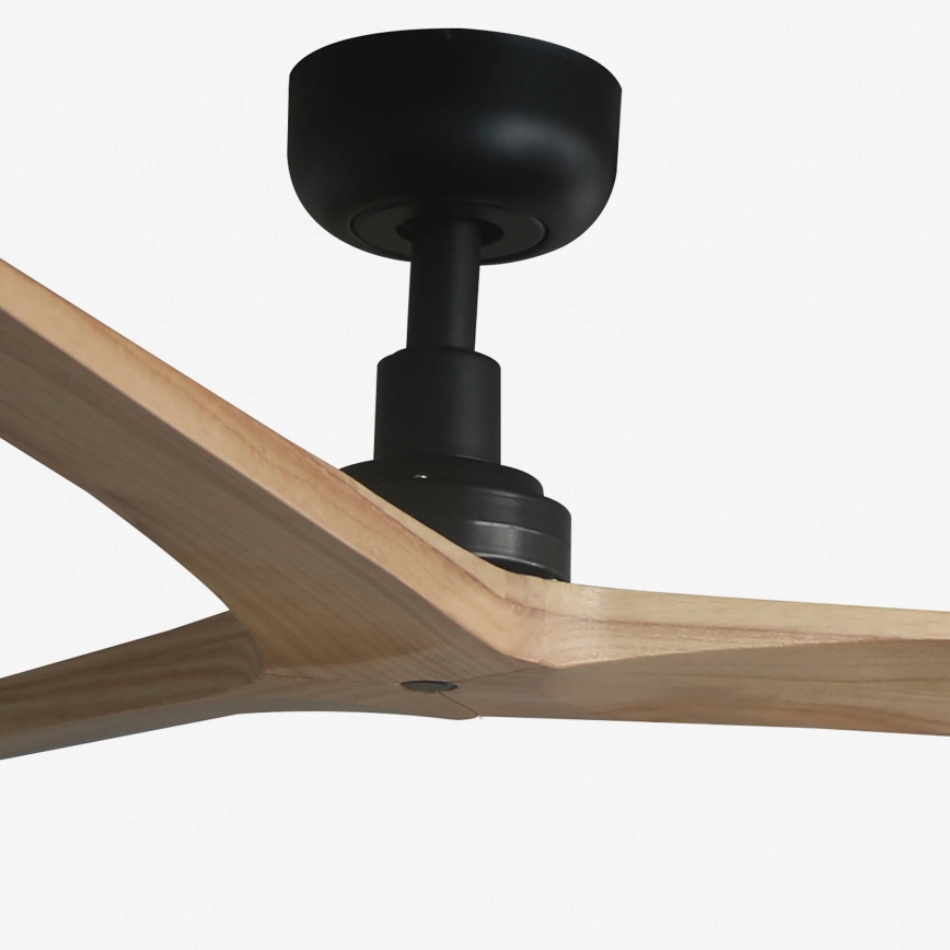 FARO 34283 - Mennyezeti ventilátor KLIM M fenyő/fekete átm. 125 cm + távirányítás