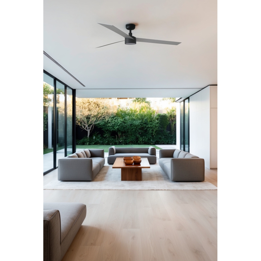 FARO 34287-1TW - LED Dimmelhető mennyezeti ventilátor CRUISER XL LED/18W/230V 2700/4000/6500K átm. 160 cm fekete/szürke + távirányítás